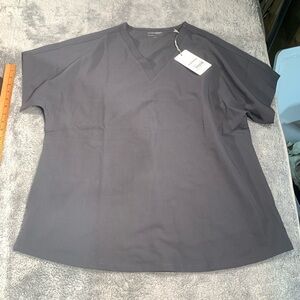 Gray Short Sleeve scrub top mandala